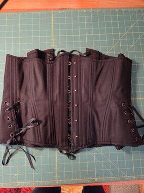 Black Long W Hip Ties Waist Cincher Orchard Corset 32